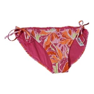 NWT Old Navy Midrise String Bikini Swim Bottoms pink and orange XXL